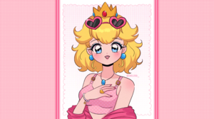 Princess Peach Super Mario Blonde Super Mario Bros Rings Jewel Necklace Crop Top Blue Eyes Earring B 3840x2160 Wallpaper
