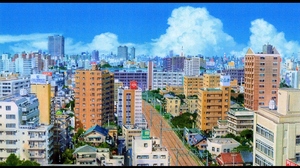 Painting Landscape City Japan Summer Clouds 1920x1080 Wallpaper