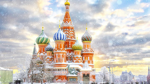 Cathedral Dome Moscow Russia Saint Basil 039 S Cathedral Winter 2880x1800 Wallpaper
