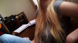 Blonde Women Grey Tops Long Hair 960x1280 Wallpaper
