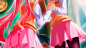 Anime Anime Girls Long Hair Pink Hair Twins Original Characters Artwork Digital Art Fan Art School U 2000x2621 Wallpaper