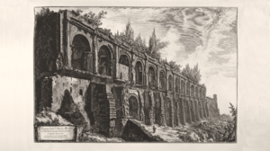 Giovanni Battista Piranesi Lithograph Drawing Roman Ruins Illustration 3840x2160 Wallpaper