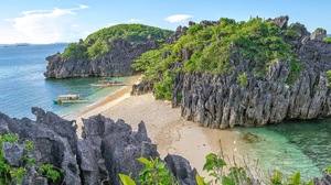 Philippines Lahos Island Beach Earth Island Ocean Rock Sea 1600x1066 Wallpaper