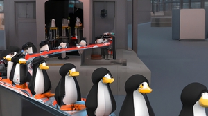 Factory Robot Penguins 4K Gaming 3D Abstract Ai Art CGi Digital Art 4096x2576 Wallpaper