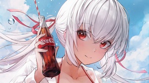 Coca Cola White Hair Red Eyes 2528x1765 Wallpaper