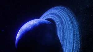 Planet Space Stars Blue Artwork Digital Art Render Planetary Rings 3840x2160 Wallpaper