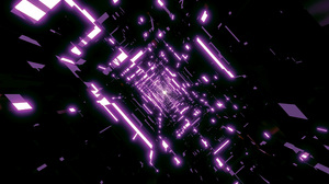 3d Abstract Black Digital Art Purple Square Tunnel 3840x2160 Wallpaper