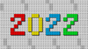 2022 Year Happy New Year Numbers Digital Art Bricks 5000x3000 Wallpaper