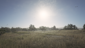 Red Dead Redemption 2 Landscape Grass Video Games CGi Trees Sky Clouds Sun Sunlight 3840x2160 Wallpaper