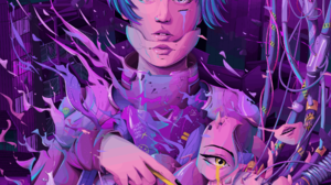 Digital Art Artwork Illustration Women Portrait Display Abstract Cyborg Short Hair Purple Purple Hai 2400x3000 Wallpaper