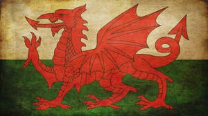 Flag Wales UK British Dragon Simple Background Minimalism 2000x1187 Wallpaper