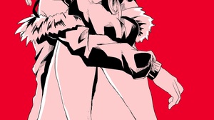 Persona 5 Persona 5 Royal Anime Girls Vertical Sakura Futaba Glasses Red Background Simple Backgroun 2894x3628 Wallpaper