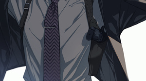 Golden Kamuy Holster Suit And Tie Cigarettes Belt Watch Smoking Anime Men Vertical Tie Suits Minimal 1447x2047 Wallpaper