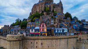 Trey Ratcliff Photography 4K France Village Sky Building Mont Saint Michel 3840x2160 Wallpaper