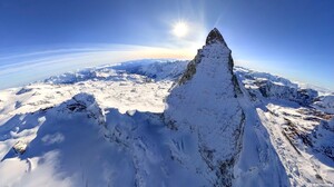 Landscape Winter Snow Mountains Matterhorn 1920x1080 Wallpaper