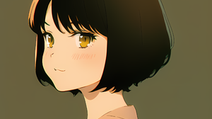 Novel Ai Anime Girls Simple Background Minimalism 2560x2560 Wallpaper