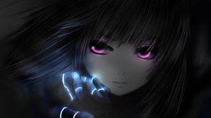 Anime Black Hair Diamond King Of Fighters Glove Glow Glowing Eyes King Of Fighters Pink Eyes 1920x1200 Wallpaper