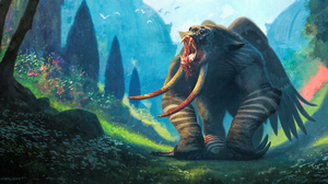 Richard Wright Fantasy Art Creature Mutant Gorillas Forest Fictional Creatures 2560x1440 Wallpaper