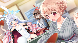 Blue Archive Girl Band Anime Girls Kimono Japanese Glasses Pointy Ears Looking At Viewer 1920x1080 Wallpaper