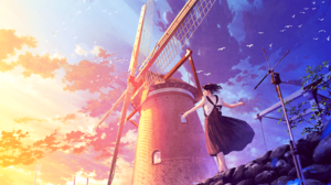 Anime Anime Girls Digital Art Artwork 2D Portrait Display Vertical Mocha Windmill Sky 1062x1341 wallpaper