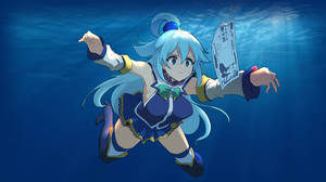 Kono Subarashii Sekai Ni Shukufuku Wo Aqua KonoSuba 4K Anime Girls Humor Nirvana Crossover Underwate 3840x2160 Wallpaper