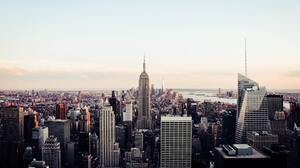 Skyline New York City Manhattan Empire State Building One World Trade Center 5889x3926 Wallpaper