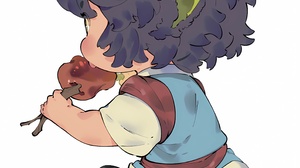 Manga Anime Boys Anime Portrait Display Simple Background Meat Minimalism Food Eating 2912x4124 Wallpaper