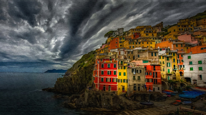 Italy Building Cloud Sea Village 3840x2160 Wallpaper