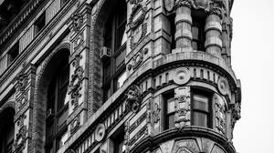 New York City Flatiron Building Facade Monochrome Architecture Old Building 4608x3072 Wallpaper