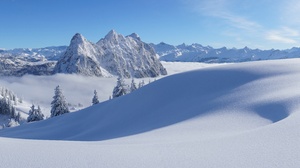 Switzerland Alps Mountain Nature Snow Winter 8681x4367 Wallpaper