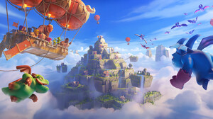 Clash Of Clans Loading Screen Video Game Art Clouds Dragon Video Games Video Game Characters Sky Hot 3000x1384 Wallpaper