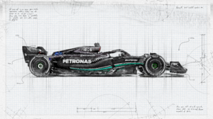 Mercedes F1 Formula 1 George Russell Sauber Race Cars Formula Cars Simple Background Minimalism Side 4000x2250 Wallpaper