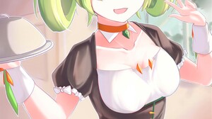 Anime Anime Girls Trading Card Games Yu Gi Oh Parlor Dragonmaid Twintails Green Hair Maid Maid Outfi 4724x7086 Wallpaper