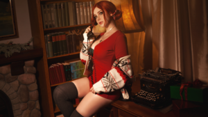 Cosplay The Witcher 3 Wild Hunt Triss Merigold Redhead Women 3000x2000 wallpaper