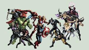 Black Widow Captain America Clint Barton Cyclops Marvel Comics Emma Frost Hawkeye Hulk Iron Man Magn 1920x1080 wallpaper