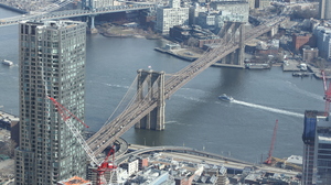 New York City USA Panorama Brooklyn Bridge Cranes Machine Brooklyn East River 6000x4000 Wallpaper