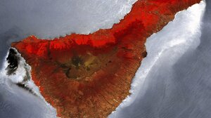 ESA Island Photography Nature Watermarked Tenerife Satellite Imagery Volcano Sea Mountains 1285x925 Wallpaper