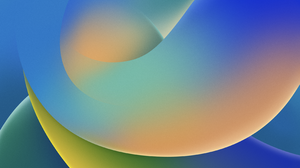 Digital Digital Art Abstract Blue Background Waveforms IOS 16 IOS Colorful 3208x3208 Wallpaper