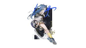 Anime Anime Girls Artwork Minimalism Blue Hair Long Hair Simple Background Braids Blue Eyes Pointy E 7282x4096 Wallpaper