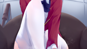 White Hair Anime Girls School Uniform Hat Shoes Feet 1722x2848 Wallpaper
