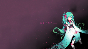 Nardack Artwork Anime Girls Vocaloid Hatsune Miku Aqua Hair Aqua Eyes 1920x1080 Wallpaper