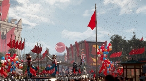 Atomic Heart USSR Vladimir Lenin Video Games CGi Parade Flag Confetti Balloon 1919x1080 Wallpaper