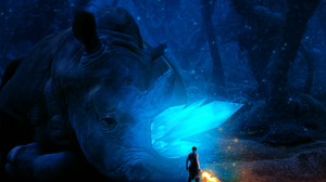 Rhino Warrior Fantasy Men Magic Dark Night Artwork 2000x1411 Wallpaper