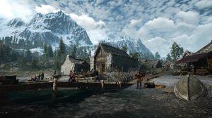 The Witcher 3 Wild Hunt Video Game Landscape CD Projekt RED Skellige CGi Video Games Mountains Snow  1920x1080 Wallpaper