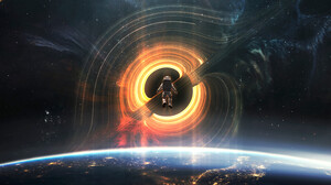 Digital Digital Art Artwork Illustration Render Space Art Galaxy Planet Astronaut Black Holes Earth 3840x2400 Wallpaper