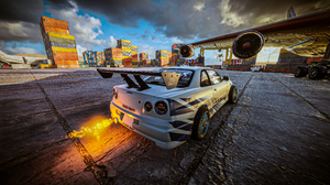 CarX Drift Racing Online Nissan Nissan Skyline R34 Vehicle Car Video Games Video Game Art Reflection 3840x2160 wallpaper