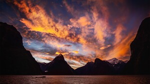 Landscape Mountain Scenic Sky Lake Sunset Sunrise 2560x1600 Wallpaper