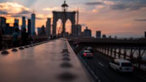 Brooklyn Bridge Car Clouds City New York City One World Trade Center 6000x4000 Wallpaper