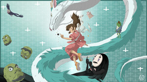 Spirited Away Haku Chihiro No Face Studio Ghibli Anime Anime Girls Anime Creatures Frog Birds Dragon 1920x1080 Wallpaper