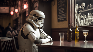 Ai Art Stormtrooper Star Wars Cosplay Bar Beer Thinking 3060x2048 Wallpaper